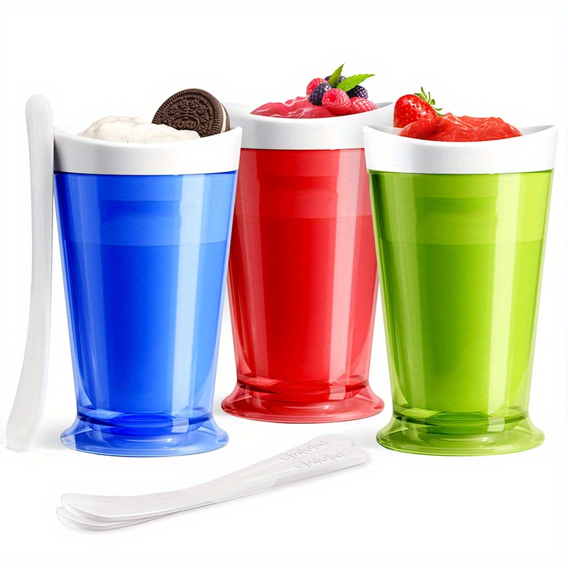 Ice Maker Cup 500ML Smoothies Cup DIY Ice Cream Quick Frozen Silicone  Squeeze Cup Cooling Milkshake Ice Cream Slushy Maker Cup