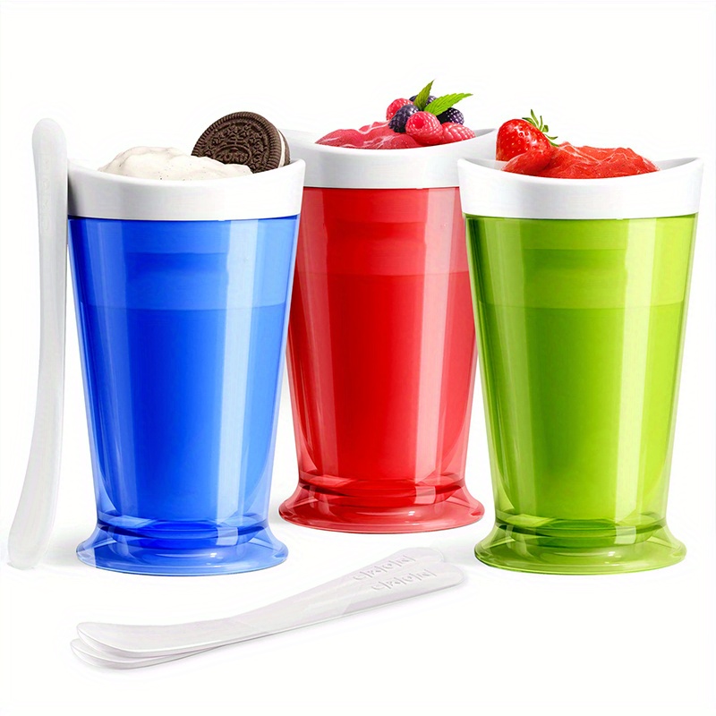 Frozen Cup Smoothie Cups with Lids and Straws Make Cup Fasting Cooling Make Milkshake  Smoothie Freeze