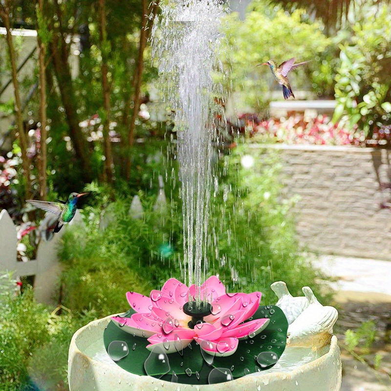 Solar Fountain Water Outdoor Garden Circular Floating Water Landscape –  Katy Craft