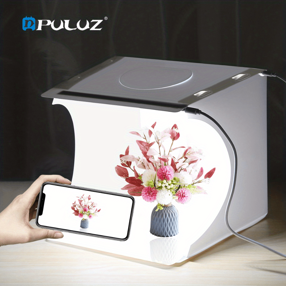 Puluz Photo Studio Light Box Quick Install Foldable Portable - Temu