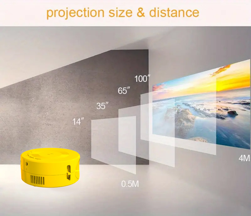 mini portable projector e60 30000 hour kids gifts for kids movie projector supported hd 1080p small portable movie projector for outdoor projector use in camping for ios android av 5v in usb details 3