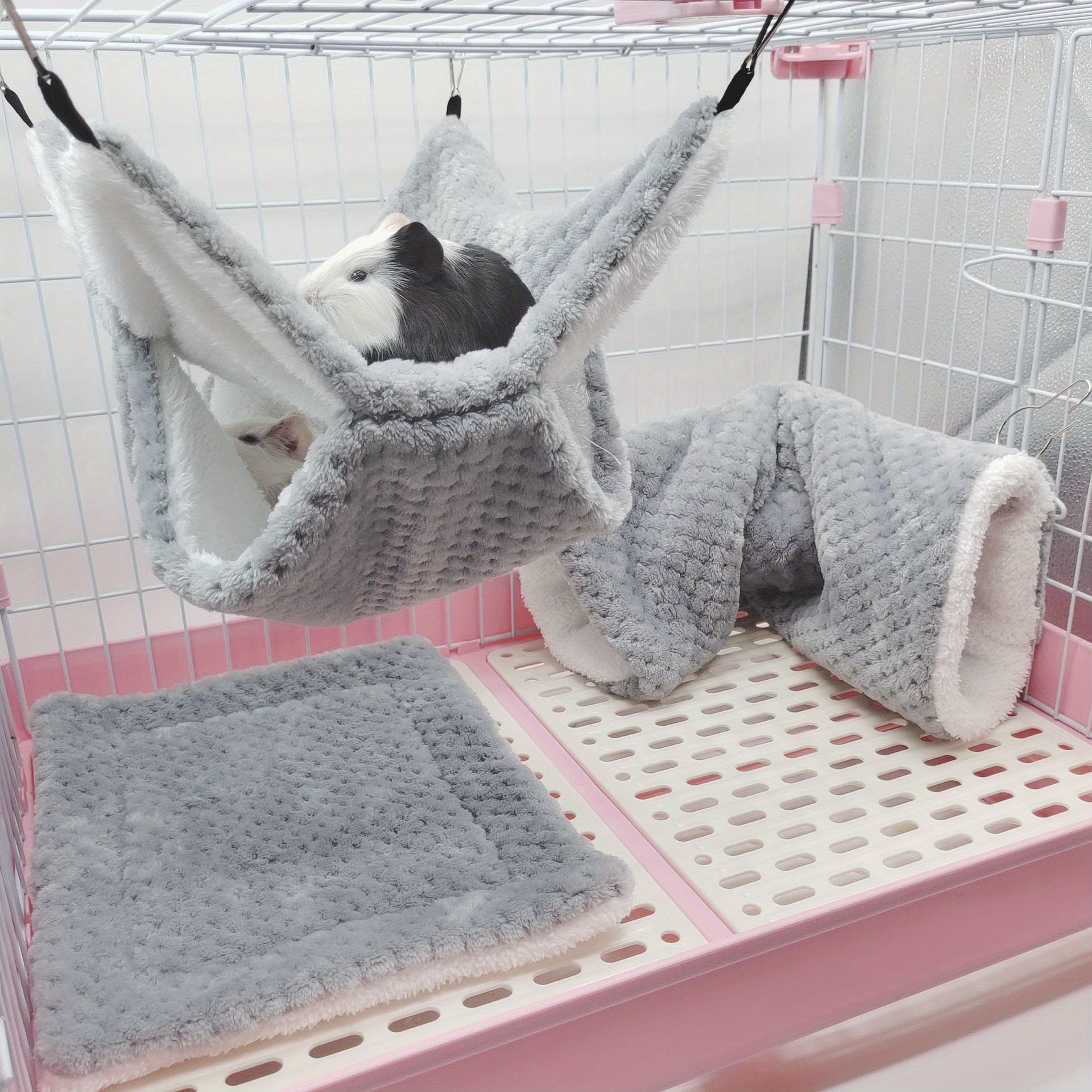 Hamster Cage Hammock Ferret Hide Tunnel Warm Rat Small Animals Play Tube  Swing Sleeping Hanging Bed Nest Hideaway Toy Chinchilla - AliExpress