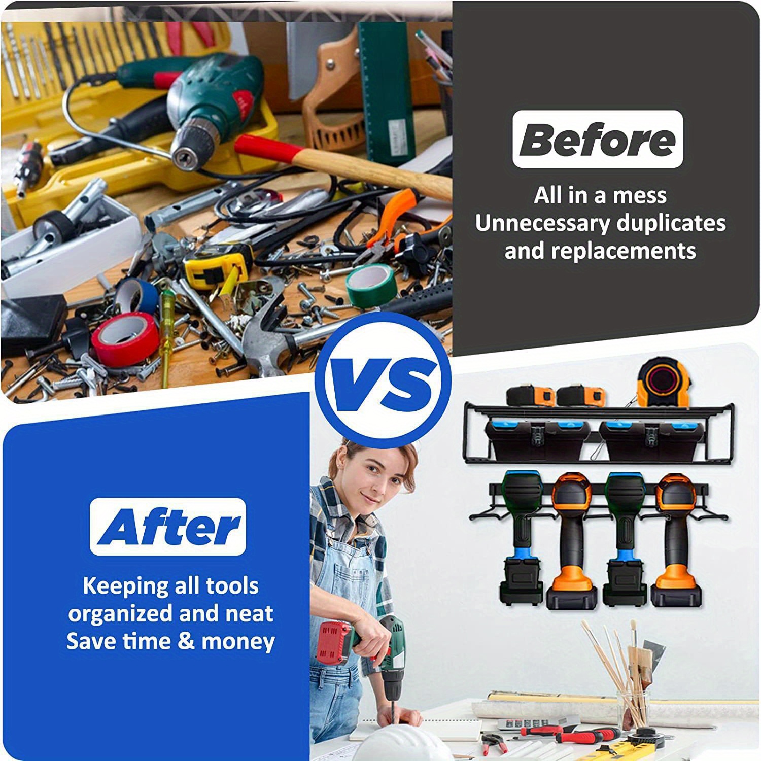 Father's Day Gift Idea Garage Organization Drill Storage Temu