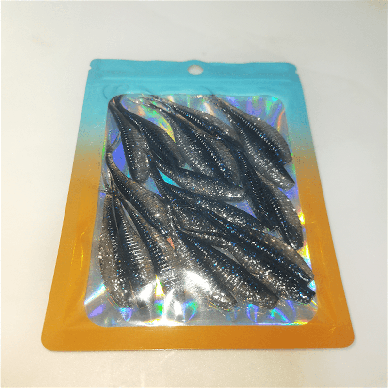 Biomimetic Forked Tail Bass Bait Soft Plastic Worms In - Temu