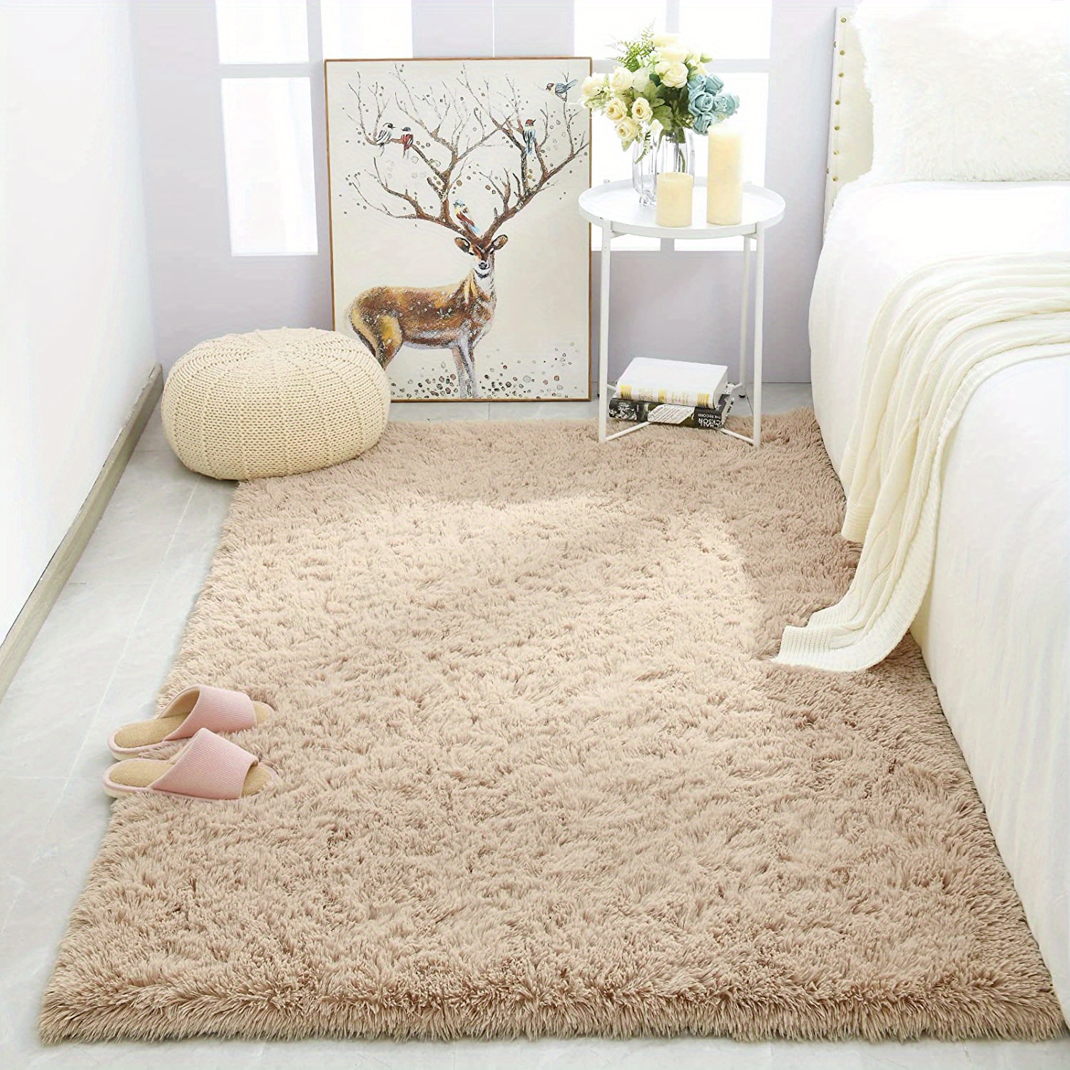 Dropship 1pc Soft Plush Shaggy Area Rugs, Fluffy Bubble Velvet Floor Carpet  For Bedroom Living Room, Bedside Rugs, Non-Slip Washable Carpet, to Sell  Online at a Lower Price