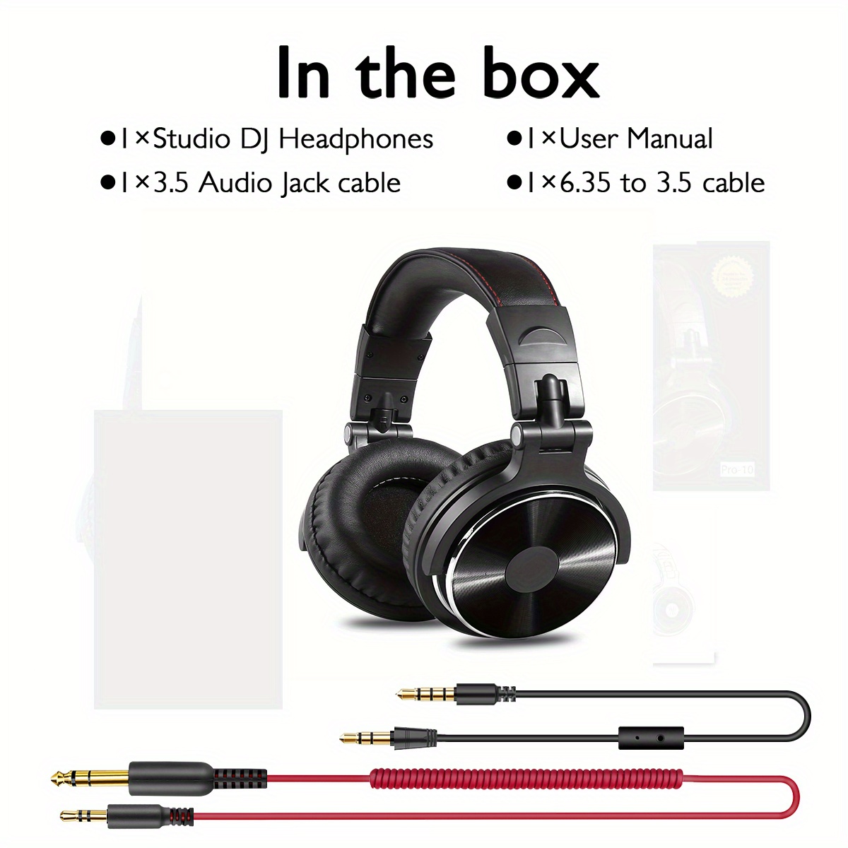 Pro10 Over Ear Headphones Hifi Studio Dj Headphone Wired Monitor Music