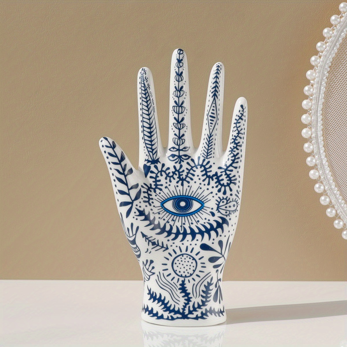   керамический держатель для колец, дисплей для украшений, держатель для помолвочного и свадебного кольца, дисплей с глазом, органайзер для украшений, для подарков, детали 5