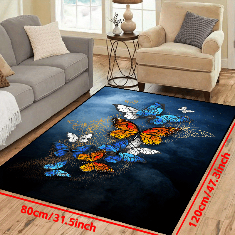 Colorful Butterfly Doormat Non slip Entrance Mat