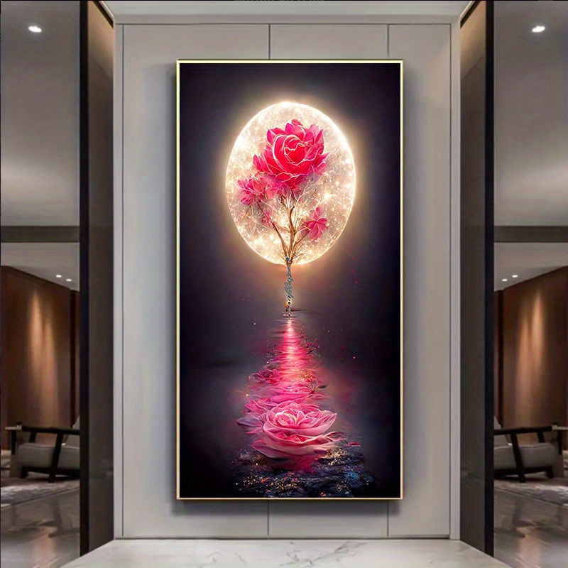 5d Artificial Diamond Painting Set Beautiful Flowers - Temu Australia