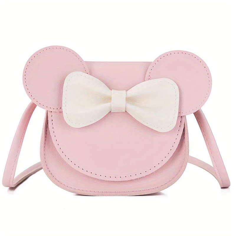 Kids Cute Crossbody Purse Mickey Mouse Shoulder Bag Disney Handbag Little Girl's Cute Purse with Cartoon Mouse Ears