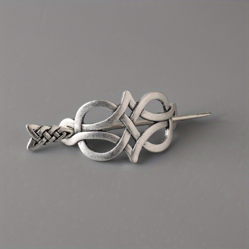 Retro Viking Celtic Hairpin Monochrome Hollow Out Alloy Hair