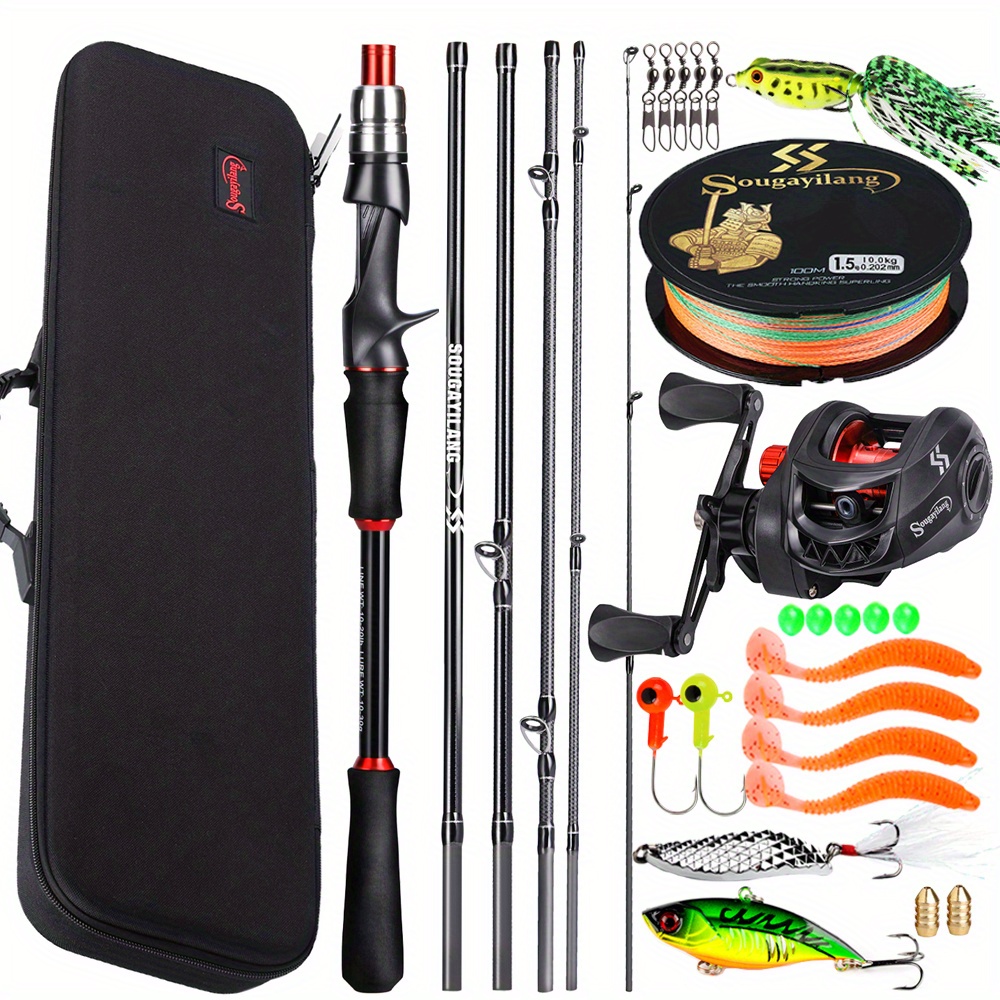 Sougayilang Fishing Rod Reel Tackle Combos Portable Fishing - Temu United  Kingdom
