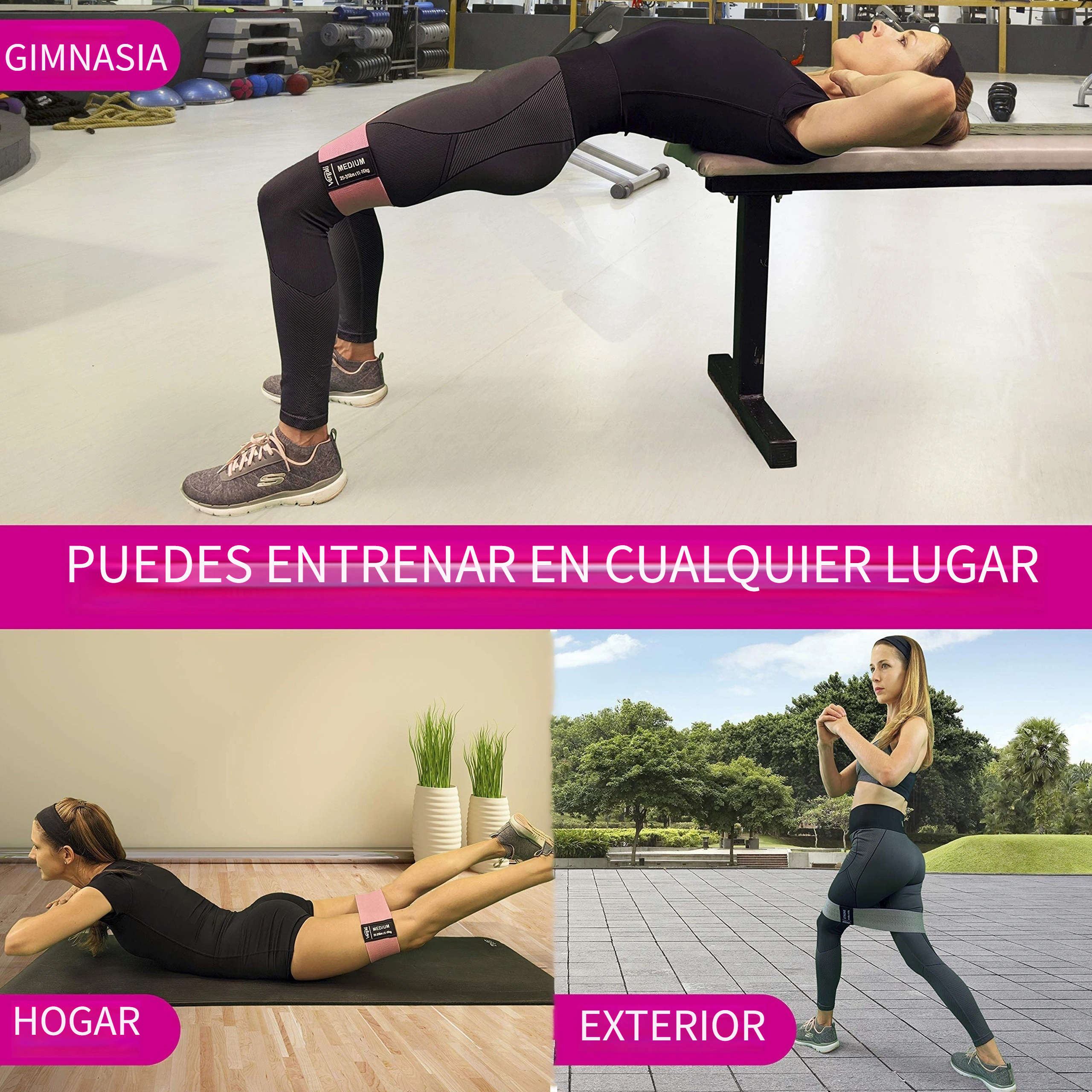 Banda Elástica Tela Resistencia Fitness Pilates Gym Yoga - Resistencia alta