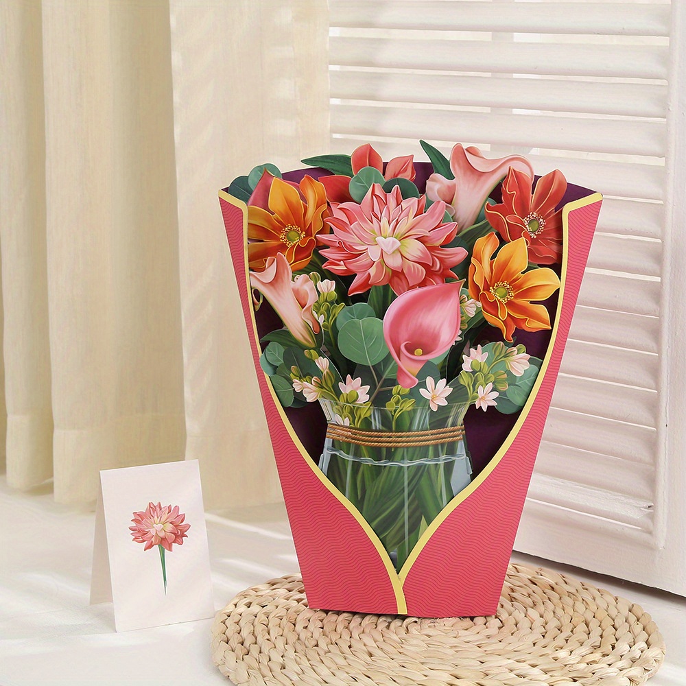 Lilies & Lupines Pop Up 3D Greeting Card