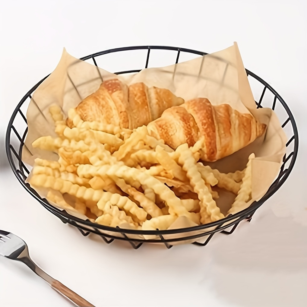 JINTANG 100PCS(25x25cm) carta di riso alimentare,carta per fritti,carta  oleata,Per il confezionamento di hamburger, pollo fritto, patatine fritte e