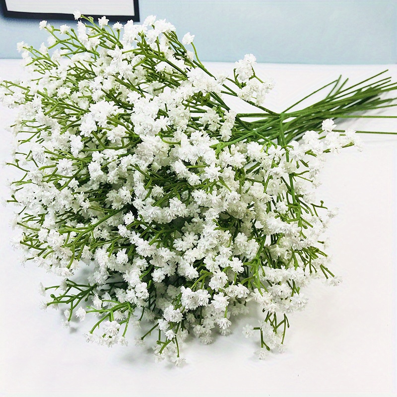 10pcs Artificial Gypsophila Flower, Fake Baby Breath Fake Flowers, Real  Touch Gypsophila Babies Breath Flowers Artificial Bulk For DIY Wedding  Bouquet