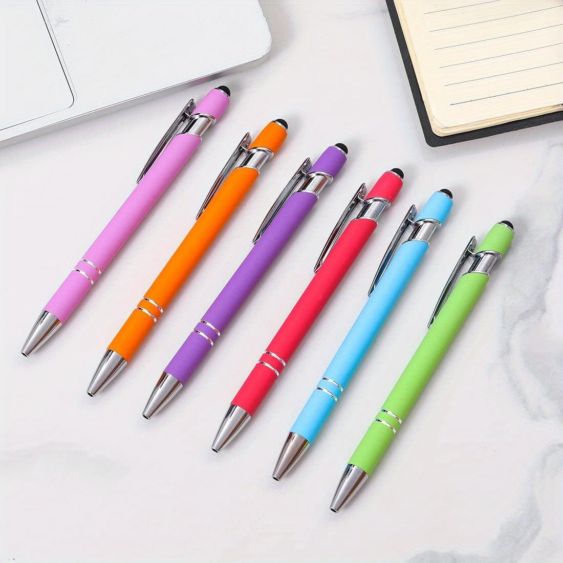 Thick Ballpoint Pen 2 Color Comfortable Writing Pens Metal - Temu