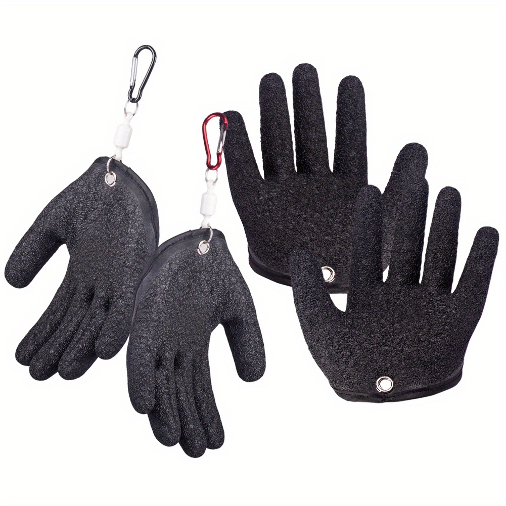 1pc Anti-Slip Hand Protector, Fish Grabbing Glove With Clip, Elastic  Left/Right Glove