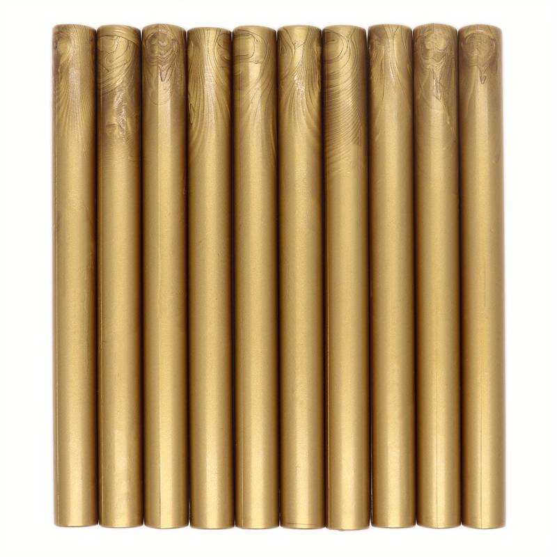 UNIQOOO Metallic Rose Gold Glue Gun Wax Sticks - 8 Pack For Sealing Wedding Invitations & Cards