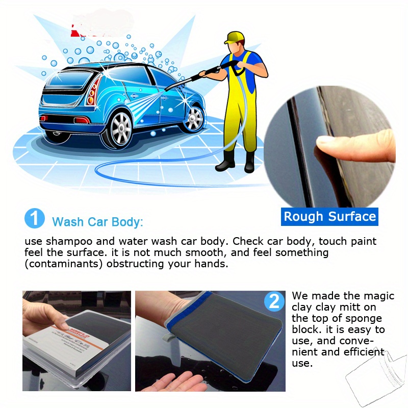 Car Cleaning Clay Mitt Deep Clean Wash Towel Microfiber Clay - Temu