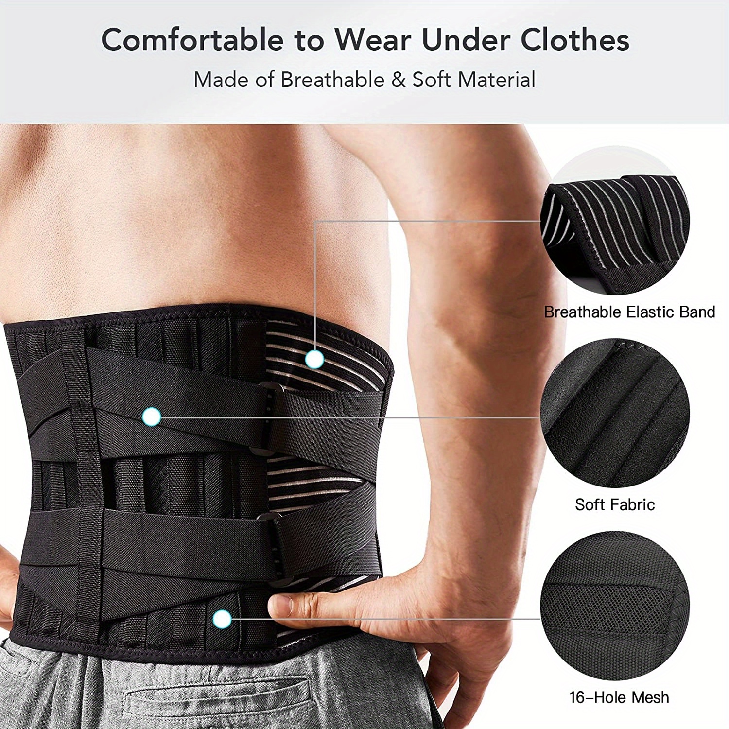 Waist Trimmer Belt for Men - Neoprene Waste Trainer Hot Sweat Band Workout  Belt
