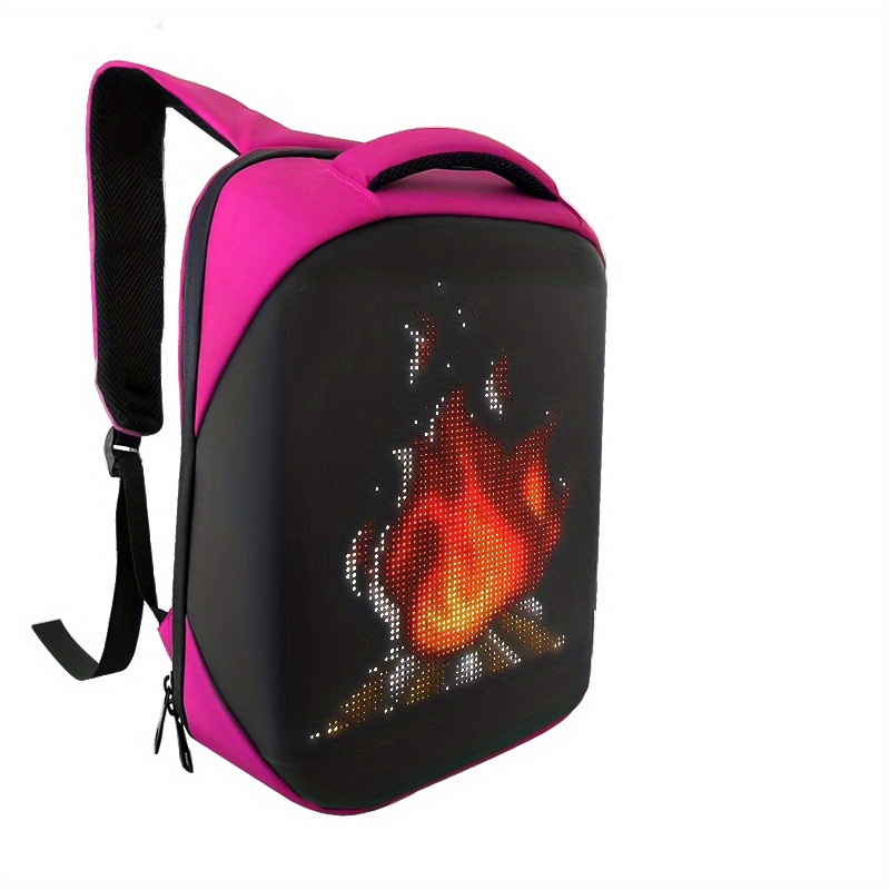 Led Backpack Programmable Full Color Screen Motorcycle - Temu