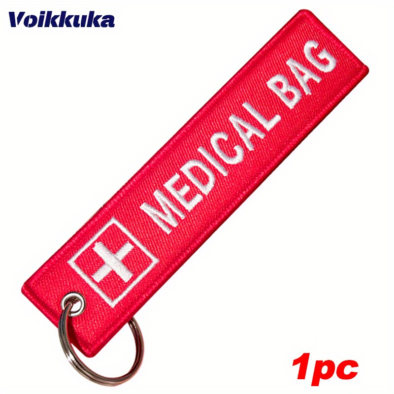 Logo Medical Bag Sides Embroidery Keychain Motorcycle Key Accessories