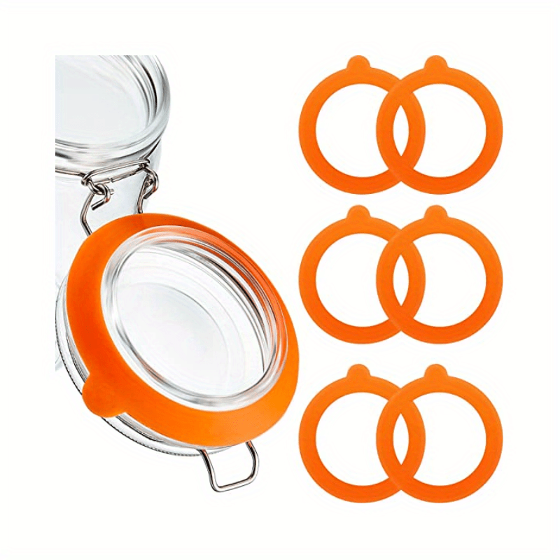 4 Pieces Replacement Silicone Sealing Rings Gaskets Silicone Jar Gasket  Replacements Silicone Seals White Airtight Silicone Gaskets Seasoning Rings