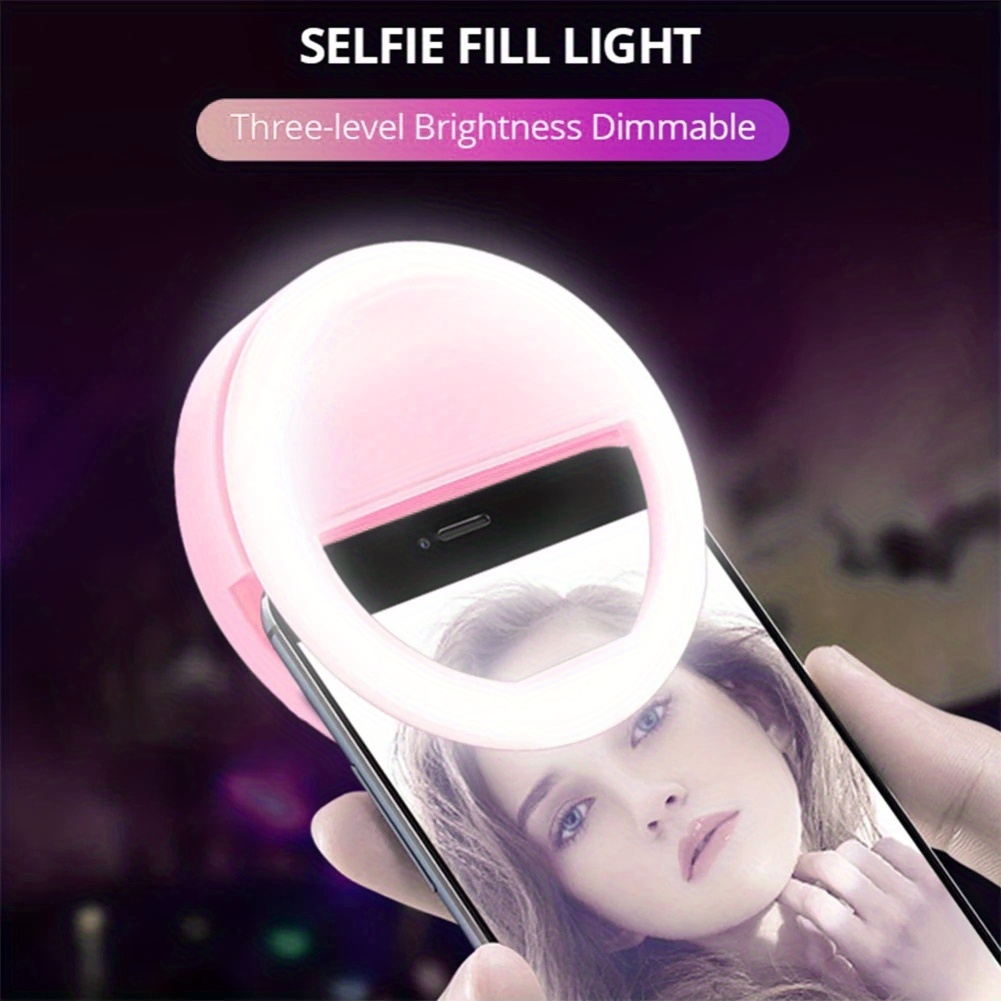 usb charge led selfie ring light mobile phone lens led selfie lamp ring for iphone for samsung xiaomi phone selfie light details 2