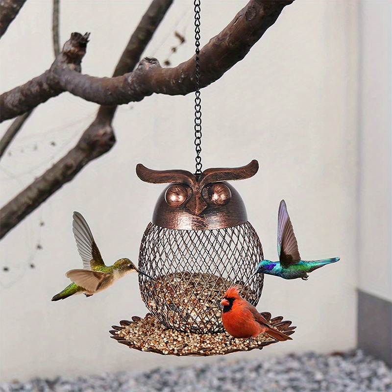 Mangeoire à oiseaux suspendue Mangeoire à graines robuste en métal