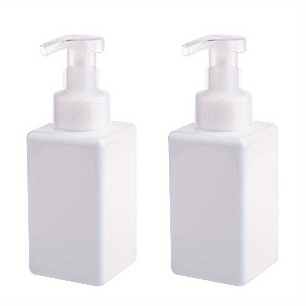 2pcs Foaming Soap Dispenser 450ml Square Pump Bottle B