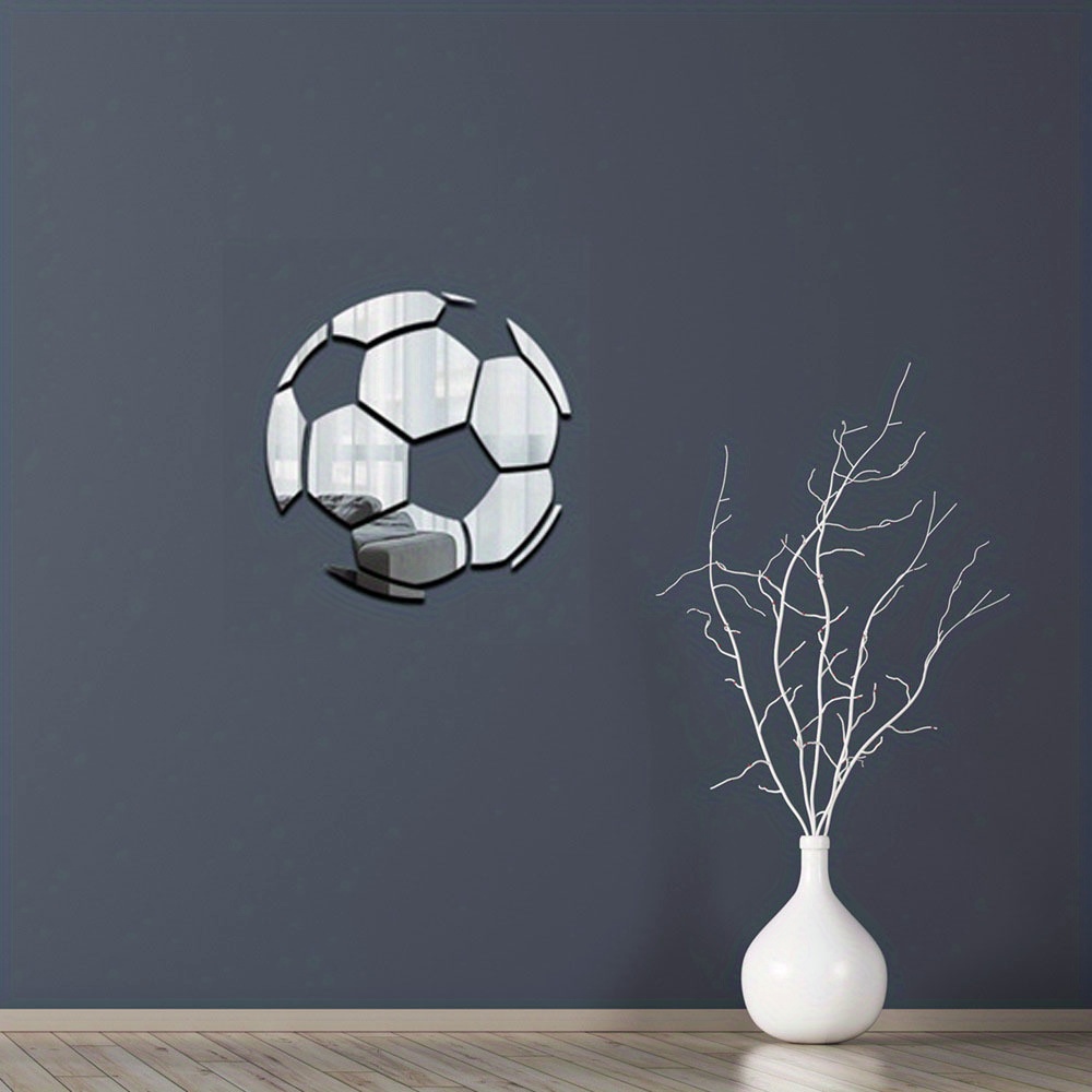Soccer Mirror Wall Stickers, Children\'s Room Wall Decoration ...