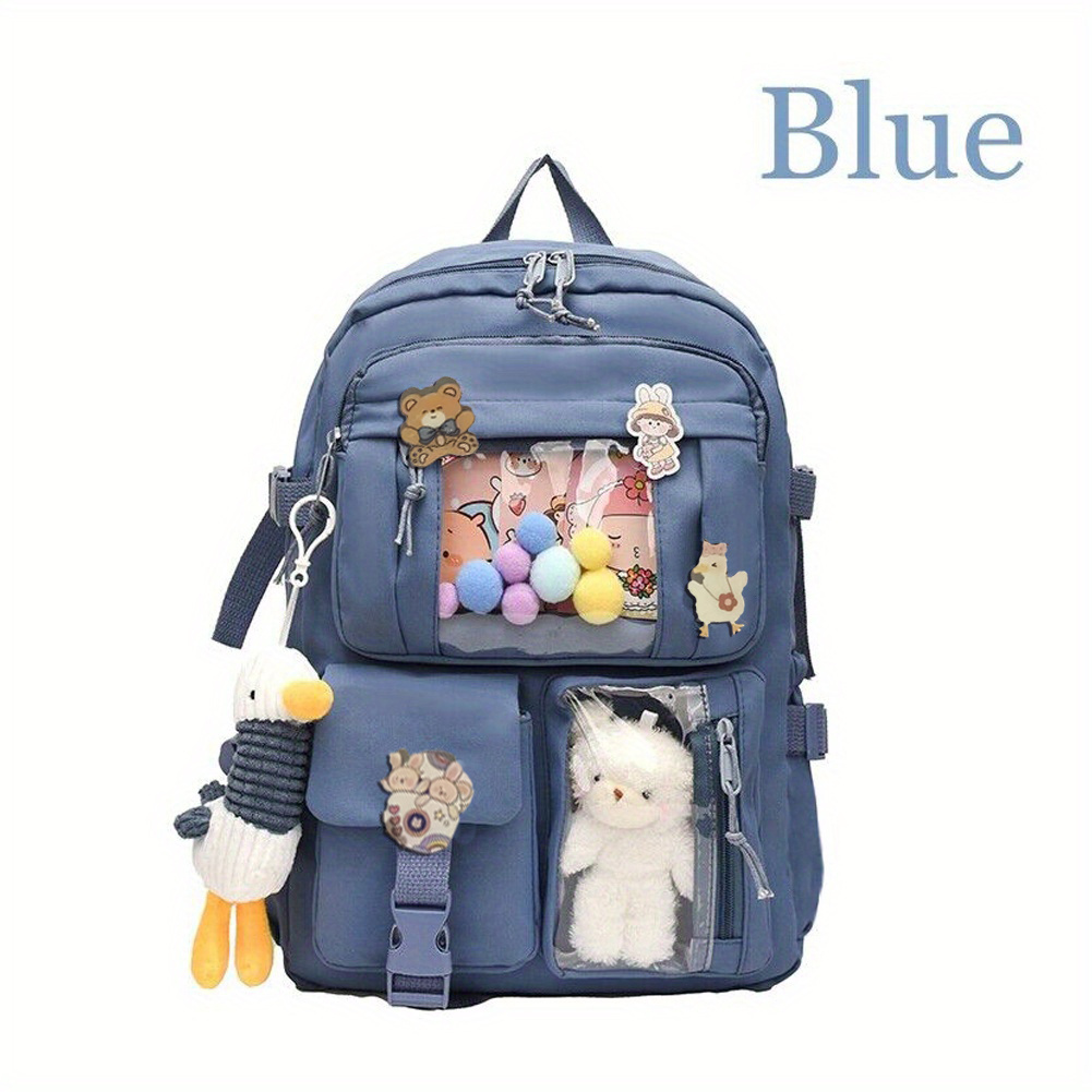 Waterproof School Backpack For Girls Four Badges