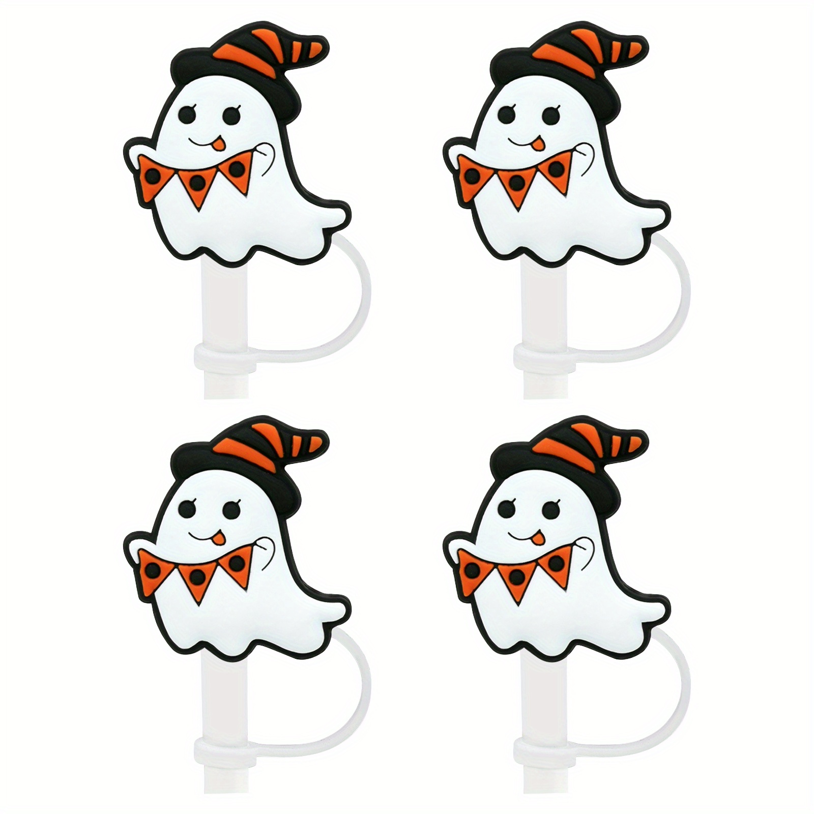 Halloween Straw Cap Toppers for Stanley Straws, Stanley Quencher Cup Straw  Cover, Spooky Straw Toppers, Ghost Dog Gift for Teens 