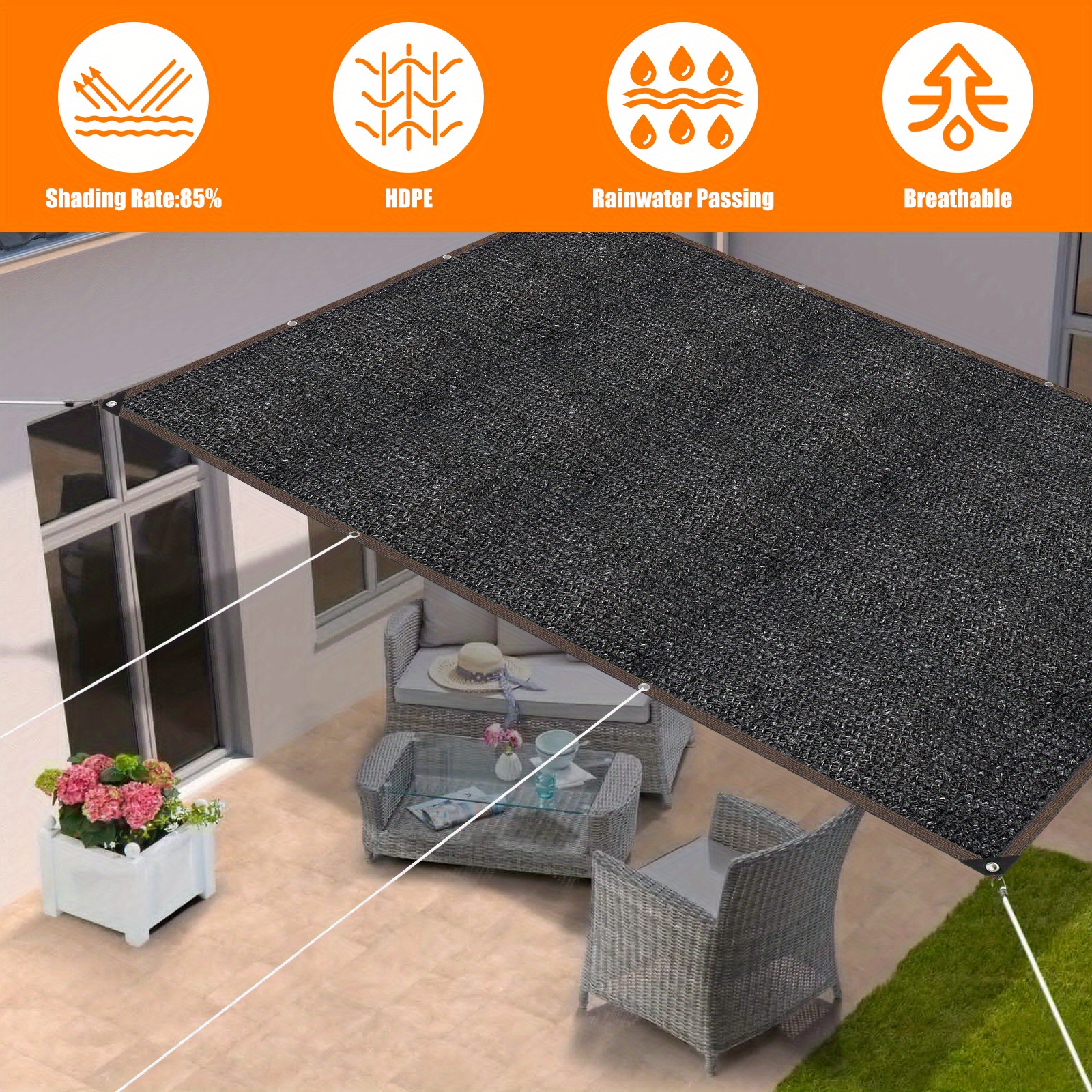 85 Shade Cloth Sunshade Net 8 Pin Greenhouse Shade Cloth Temu