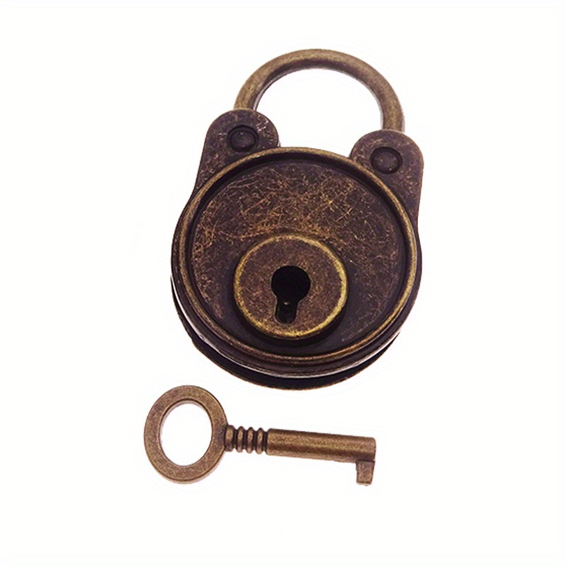 Mini candados Archaize con llave, joyero de cobre, caja de almacenamiento,  diario, libro pequeño, cerradura de llave para gimnasio, taquilla, equipaje