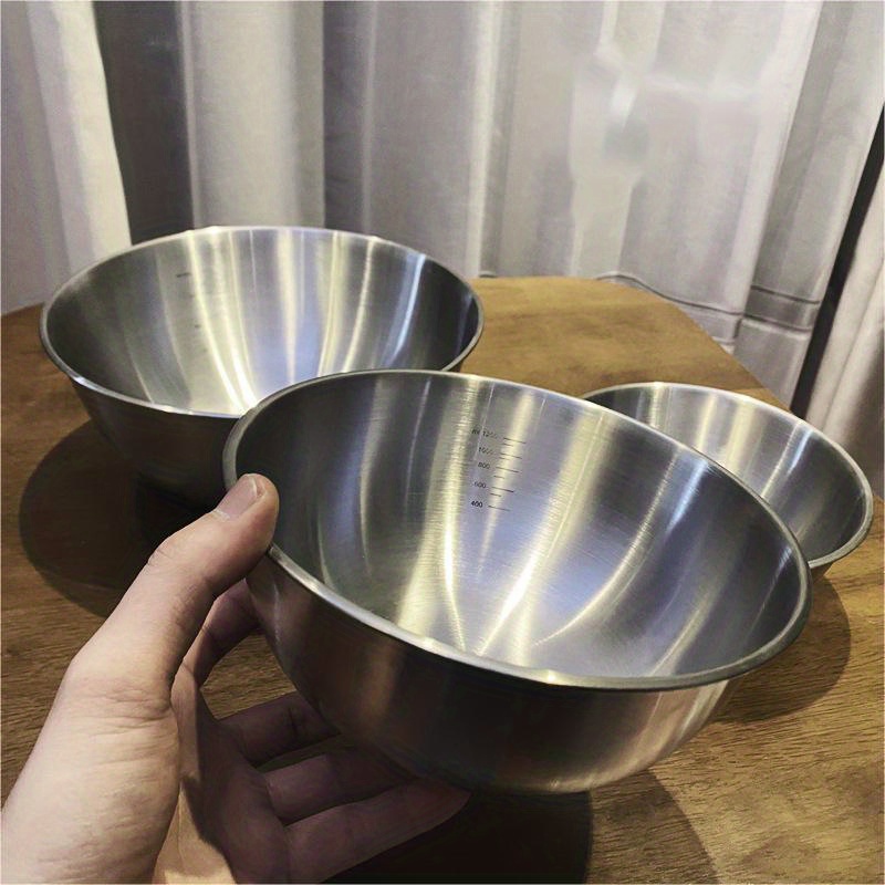 Stainless Steel Mixing Bowls 3 Sizes Salad Mixing Bowls Temu