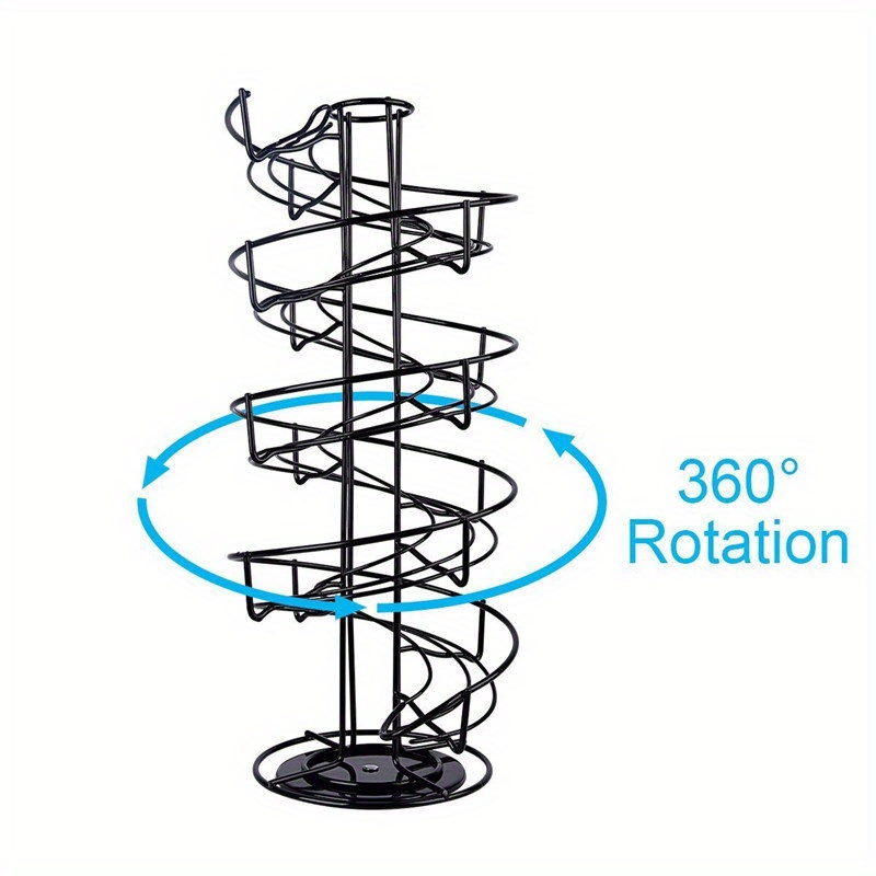 1pc Spiral Design Metal Egg Skelter Dispenser Rack, Storage Display Rack