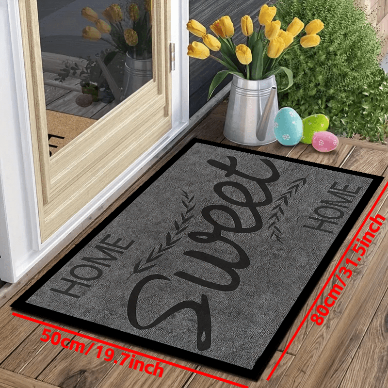 Grey Welcome Doormat Non slip Floor Rug Mat Outdoor Indoor - Temu