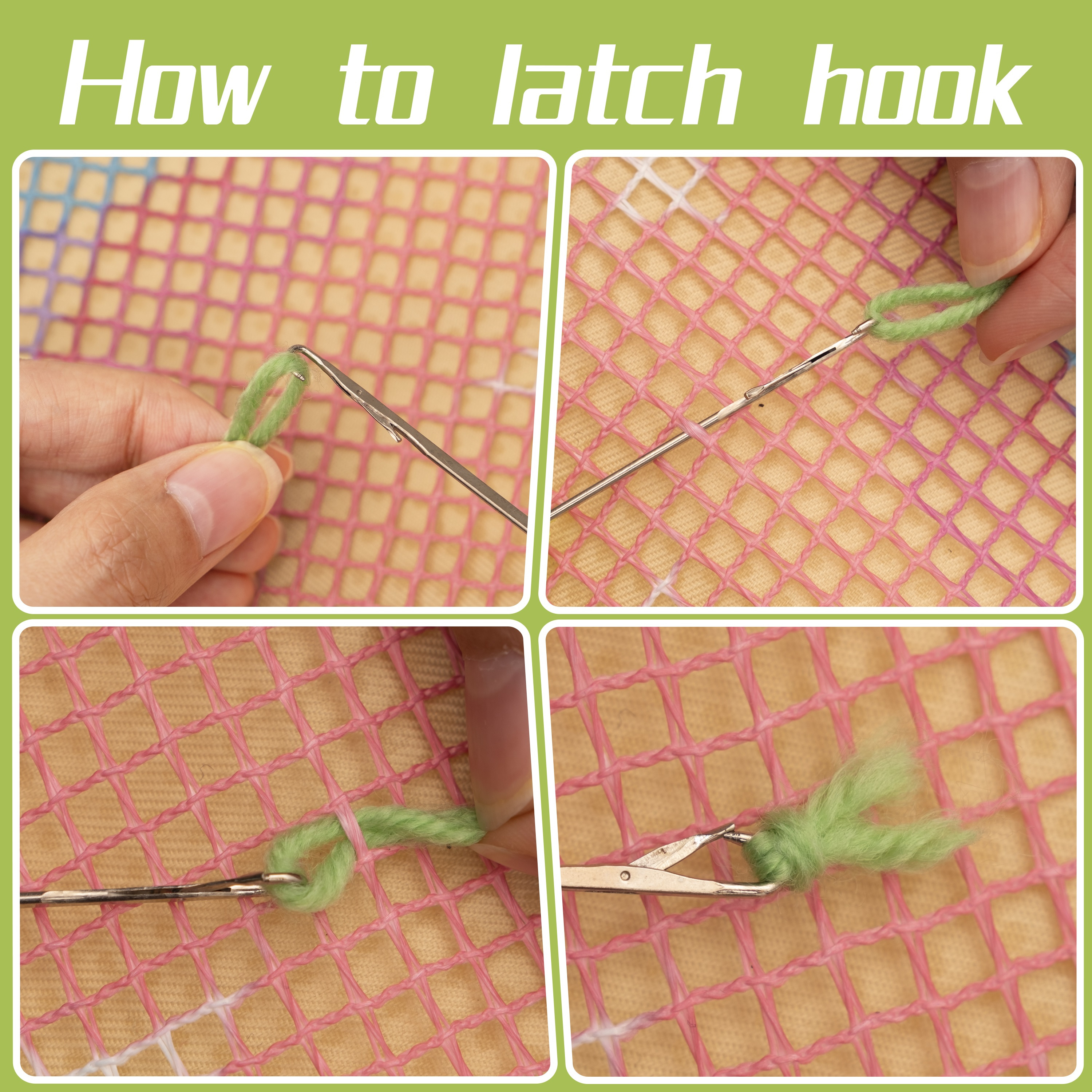 Model Latch Hook Kits Shaggy Craft Diy Throw Pillow Cover - Temu