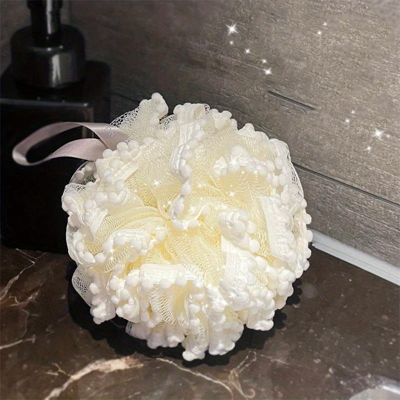 SPHTOEO Esponja de ducha de baño Esponja de malla Puf Ducha Cepillo de bola  de baño (gris)