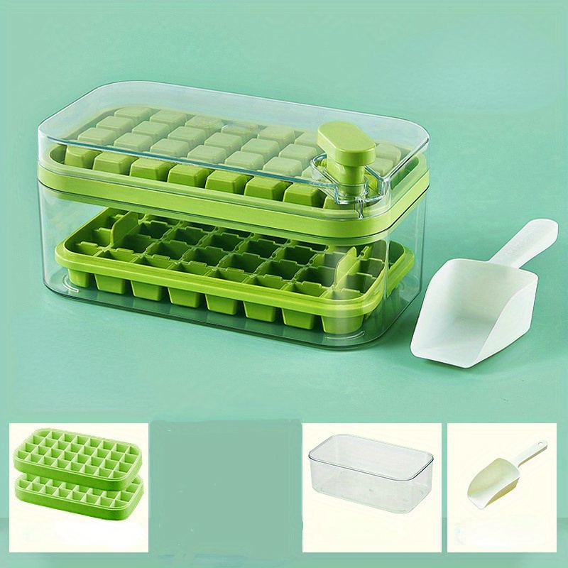 64 Spill proof Ice Cube Molds With Ice Scoop Perfect For - Temu