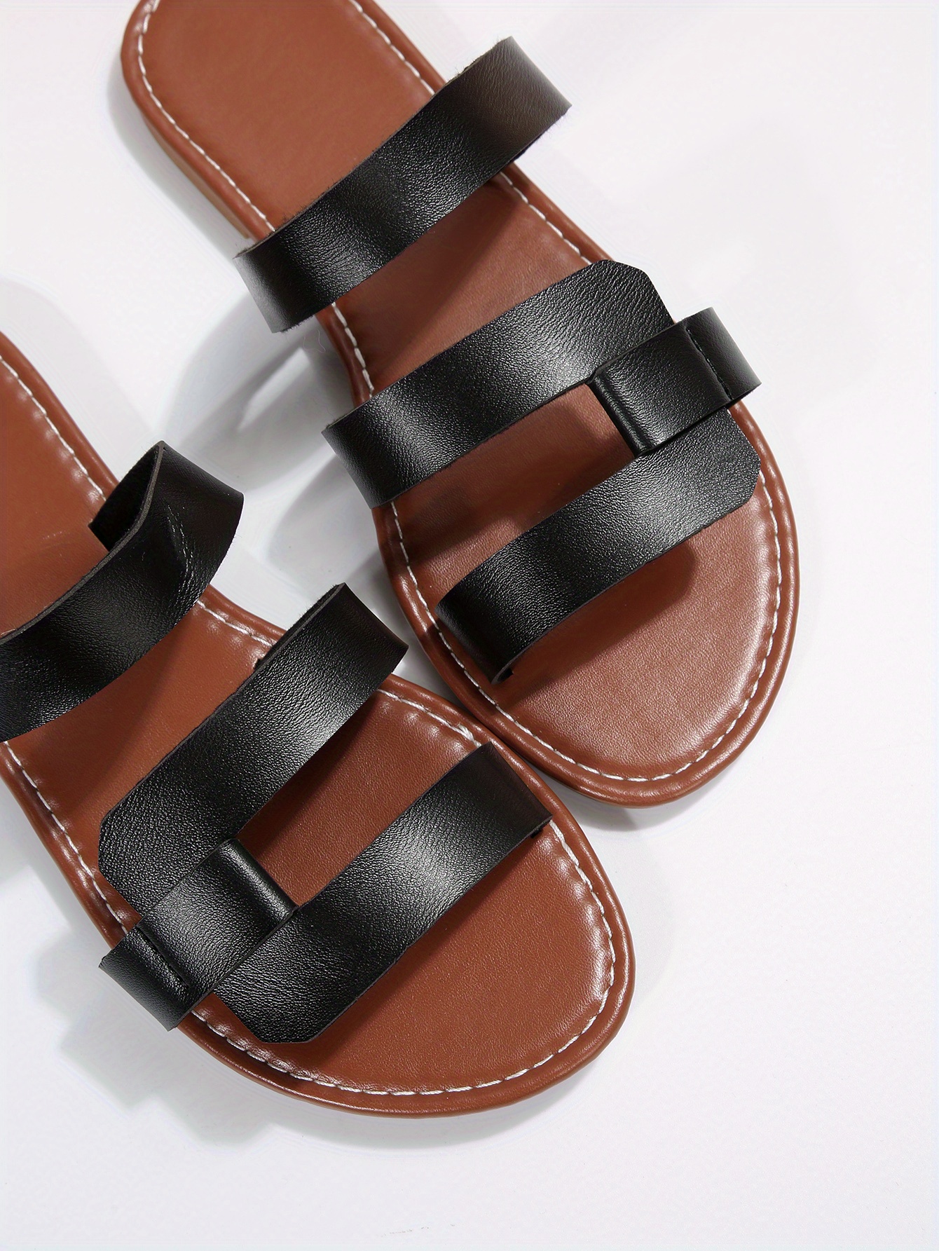 womens black slide shoes