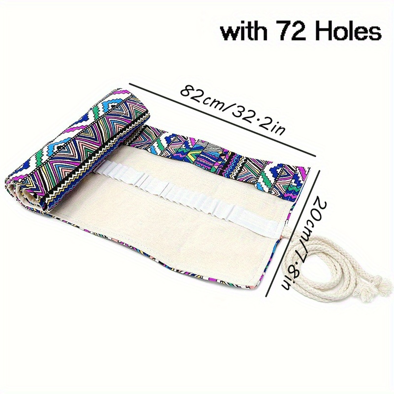 Canvas Roll 36/48/72 Holes Pencil Case