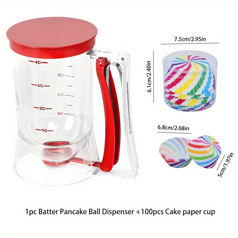 Funnels Batter Pancake Ball Dispenser + Cake Paper Cup Dough Dispenser  Funnel Handheld Household Machines - Temu