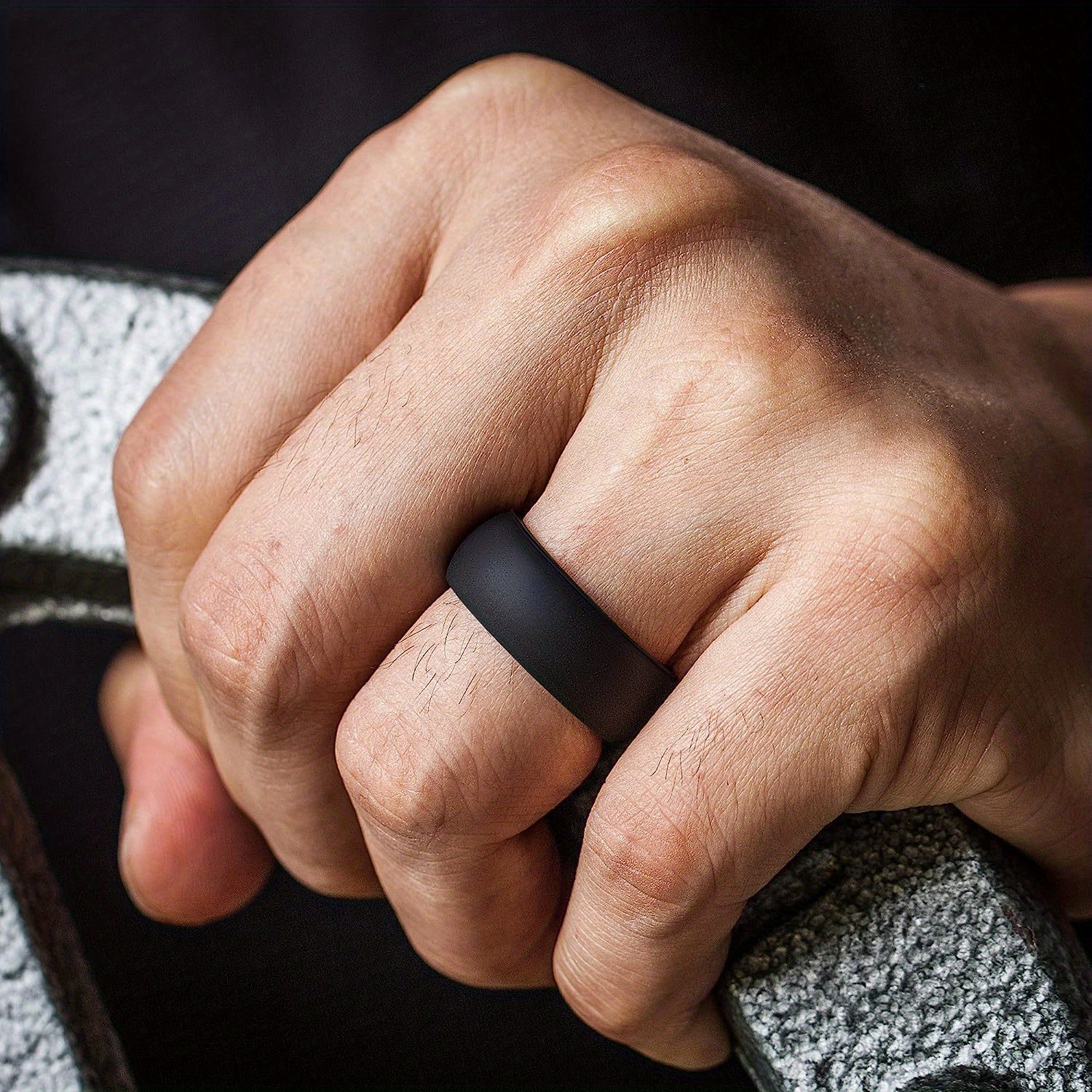 Black Men s Silicone Ring Sports Ring Men Temu United Kingdom