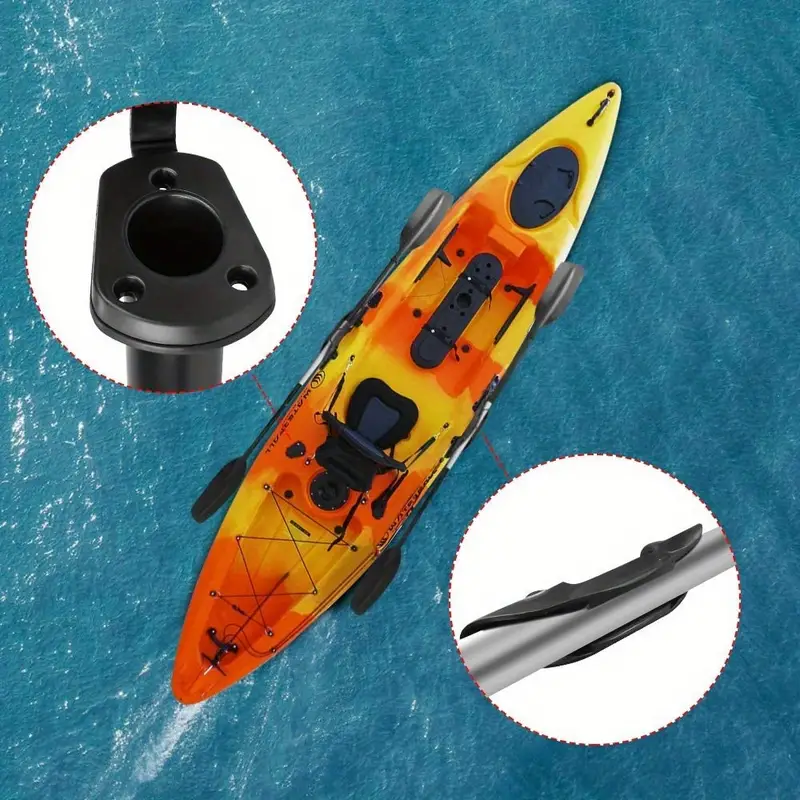 Convenient Kayak Fishing Rod Paddle Holder Clips Screws - Temu