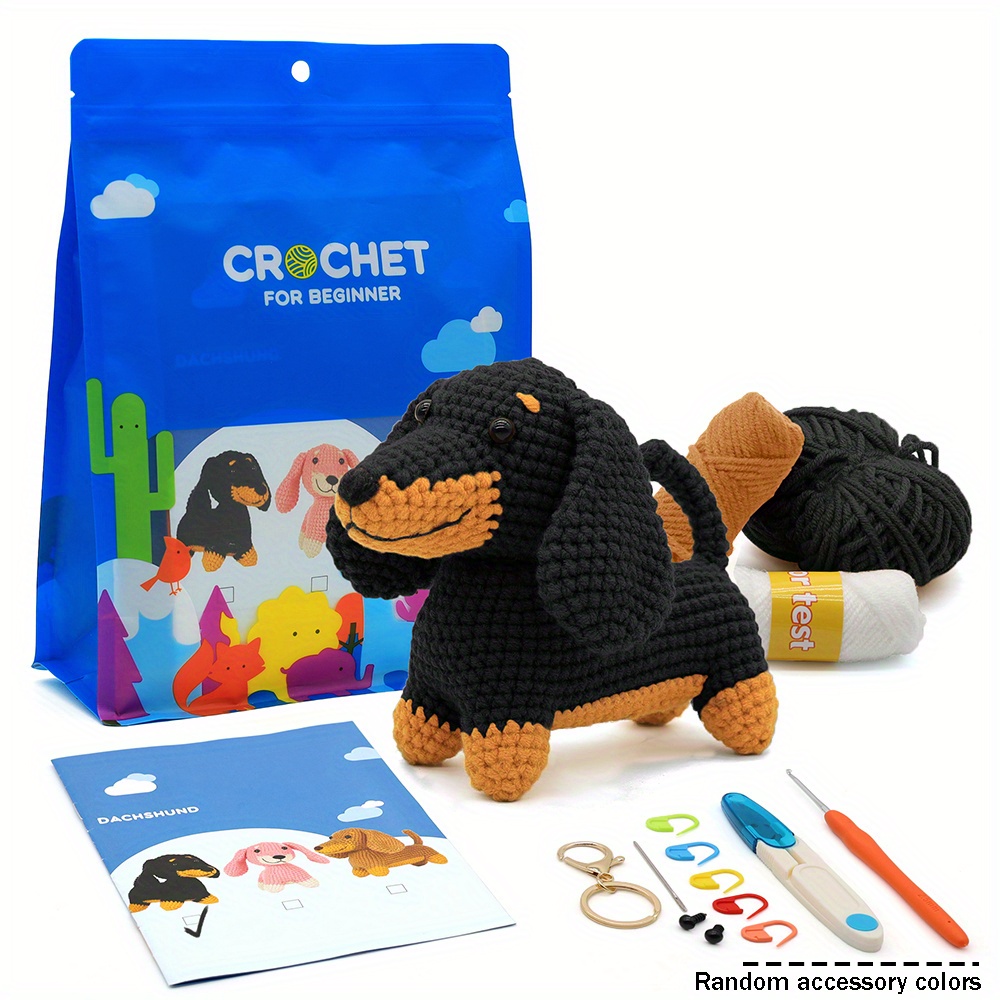 LUCKY SNAIL Christmas Crochet Kit for Beginners, Beginner Crochet Starter  Kit with Complete Step-by-Step Video Tutorials, Learn to Crochet Kits for
