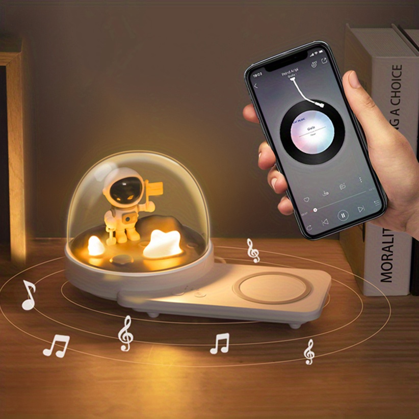 Wireless Charging Speaker Led Color Night Light Built in - Temu Republic of  Korea