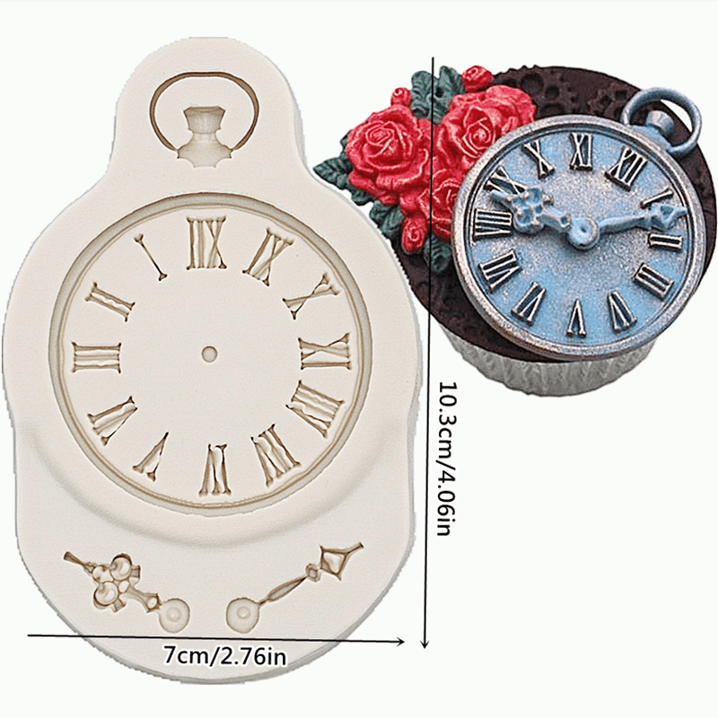 c-0176 wall clock silicone resin mold